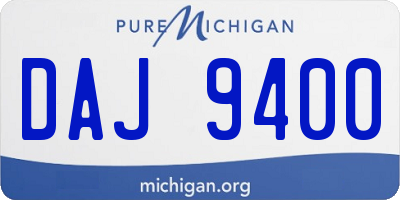 MI license plate DAJ9400