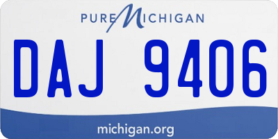 MI license plate DAJ9406