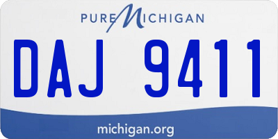 MI license plate DAJ9411