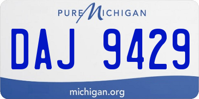 MI license plate DAJ9429