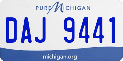 MI license plate DAJ9441