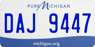 MI license plate DAJ9447