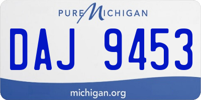 MI license plate DAJ9453