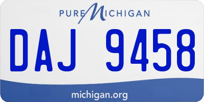 MI license plate DAJ9458