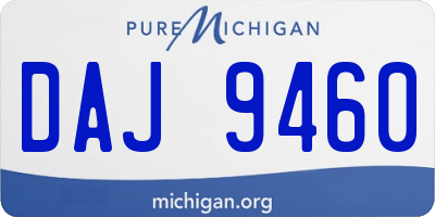 MI license plate DAJ9460