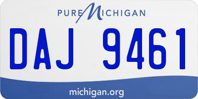 MI license plate DAJ9461