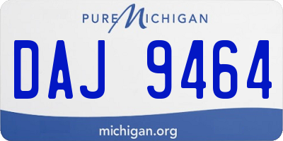 MI license plate DAJ9464