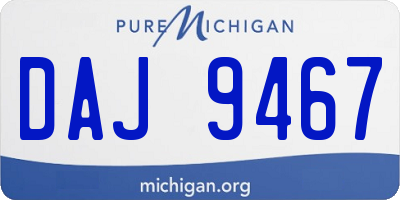 MI license plate DAJ9467