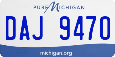 MI license plate DAJ9470