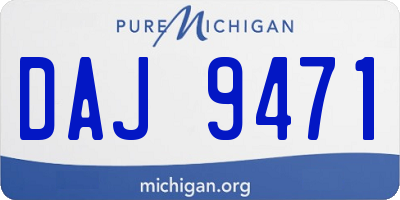 MI license plate DAJ9471