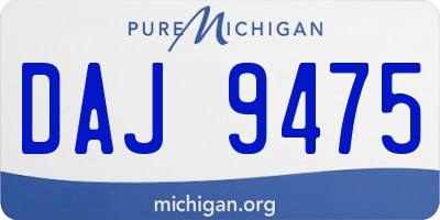 MI license plate DAJ9475