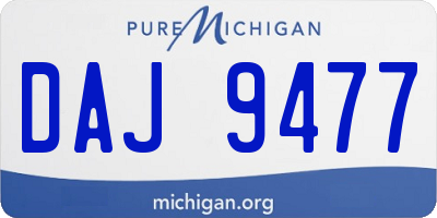 MI license plate DAJ9477