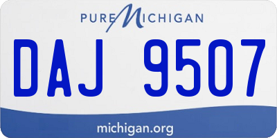 MI license plate DAJ9507
