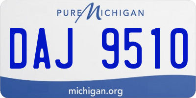 MI license plate DAJ9510