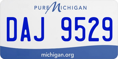 MI license plate DAJ9529