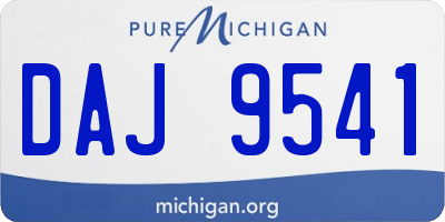 MI license plate DAJ9541