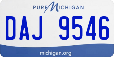 MI license plate DAJ9546