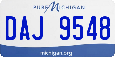 MI license plate DAJ9548