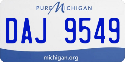 MI license plate DAJ9549