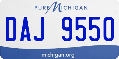 MI license plate DAJ9550