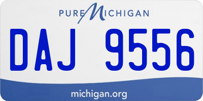 MI license plate DAJ9556