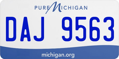 MI license plate DAJ9563