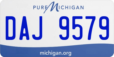 MI license plate DAJ9579