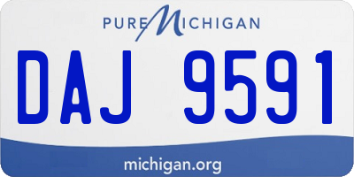 MI license plate DAJ9591