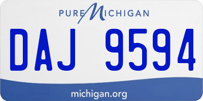 MI license plate DAJ9594