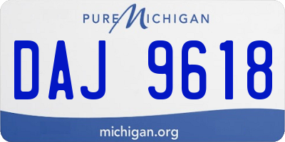 MI license plate DAJ9618