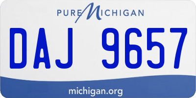 MI license plate DAJ9657