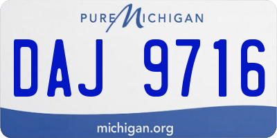 MI license plate DAJ9716