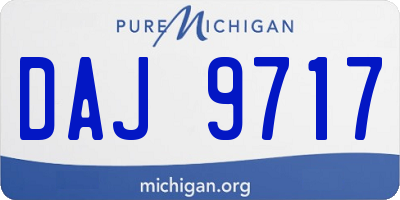 MI license plate DAJ9717