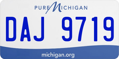 MI license plate DAJ9719