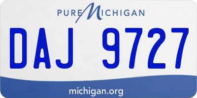 MI license plate DAJ9727
