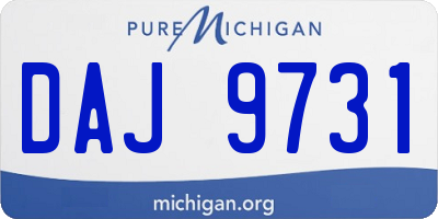 MI license plate DAJ9731