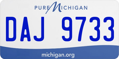MI license plate DAJ9733