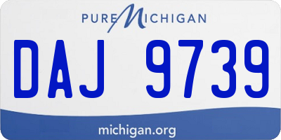 MI license plate DAJ9739