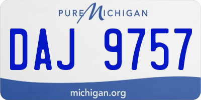 MI license plate DAJ9757