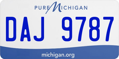 MI license plate DAJ9787
