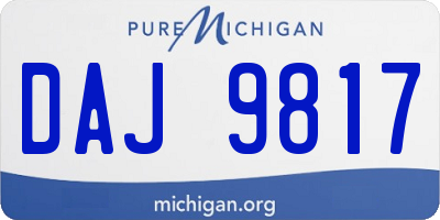 MI license plate DAJ9817