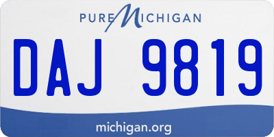 MI license plate DAJ9819