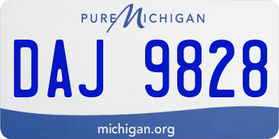 MI license plate DAJ9828