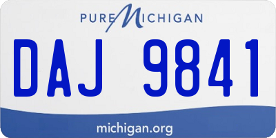 MI license plate DAJ9841