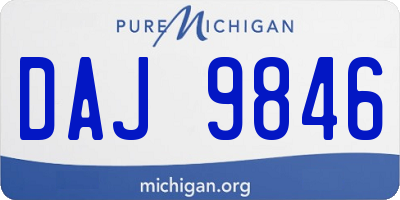MI license plate DAJ9846