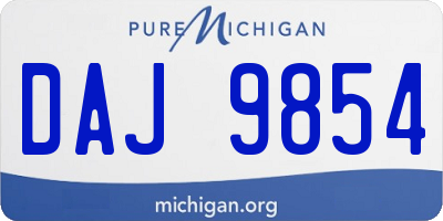 MI license plate DAJ9854