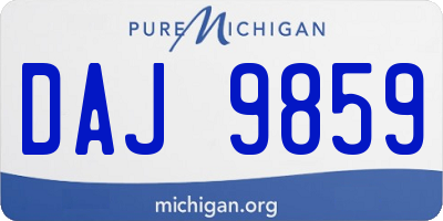 MI license plate DAJ9859