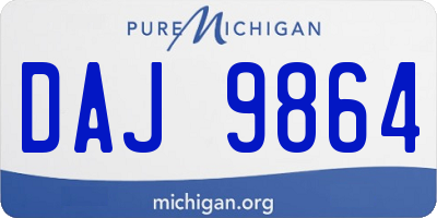 MI license plate DAJ9864