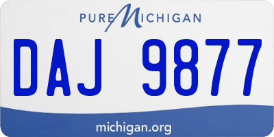 MI license plate DAJ9877