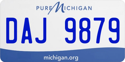 MI license plate DAJ9879